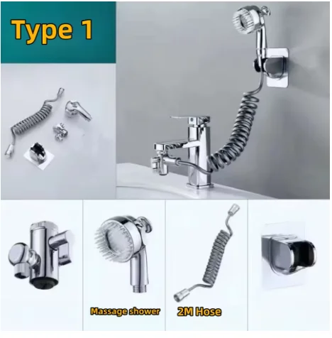 

Комплект насадки для душа под давлением для ванной комнаты, смеситель для умывальника, насадка для смесителя, ручная настенная насадка для душа, набор шлангов для раковины, распылителя