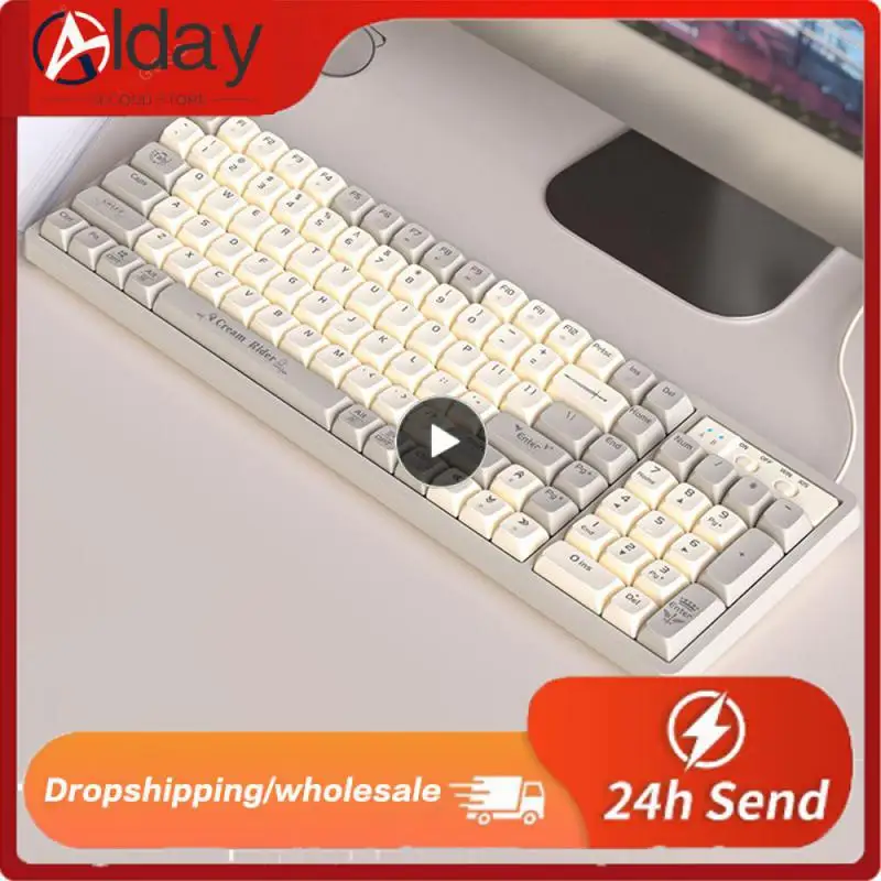 

Wired Hot Plug Gaming Keyboard Gold/red/silver Axis Mechanical Keyboard Ergonomics Keyboard Universal Waterproof 102 Keys Laptop