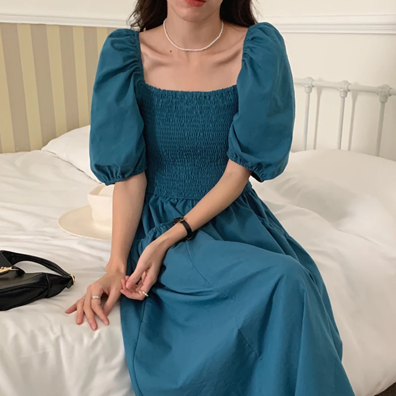 

ZCSMLL корейское шикарное летнее простое нишевое платье с воротником с открытой талией и карманами с пузырьками для женщин