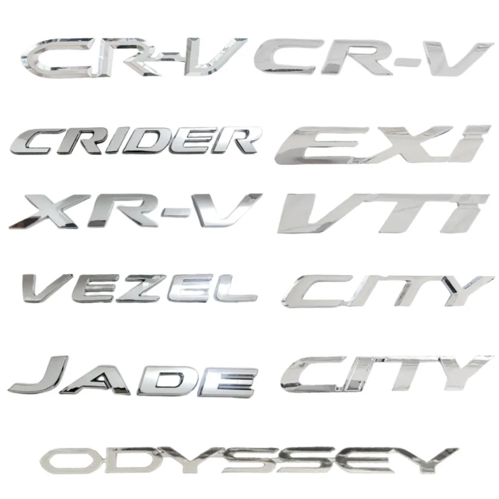 

Car Decoration For Honda Odyssey City CR-V EXi VTi XR-V VEZEL JADE CRIDER SPIRIOR ACCORD FIT Letter Sticker Rear Trunk Badge