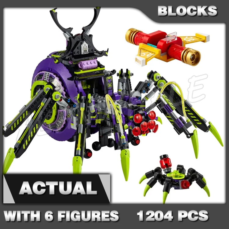

1204pcs Monkey Spider Queen's Arachnoid Base Mech Mobile HQ Lab 60045 Building Blocks Sets Compatible With Model