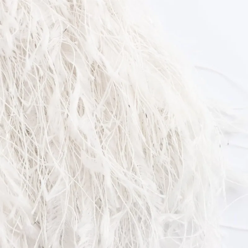 Платье-мини с оборками на тонких бретельках открытой спиной