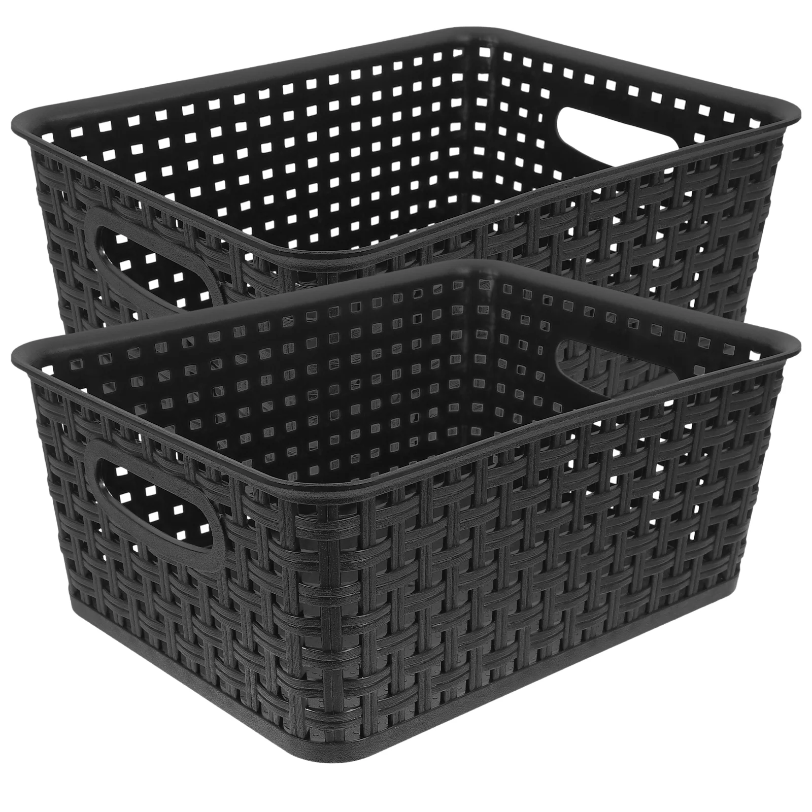 

2pcs Small Plastic Storage Basket Plastic Storage Baskets For Shelves Small Plastic Basket Paper Basket Plastic Basket
