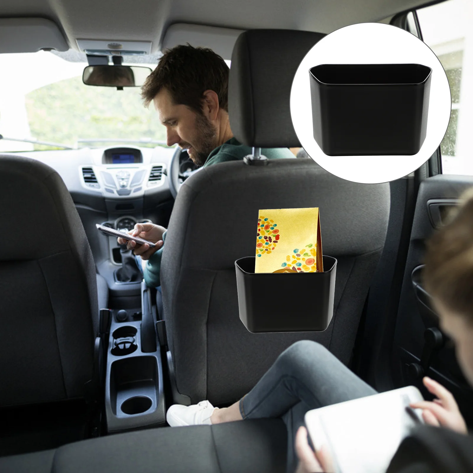 

1pc Trash Container Garbage Can for Car Car Trash Case Waterproof Garbage Bag with Clip Car Wastebasket Bin