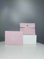 100PCS Luxury pink velvet envelope bag with button for jewelry packaging velvet bag pouch