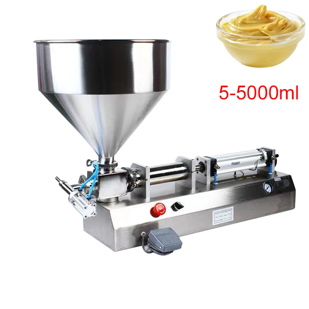 

5-5000ml Paste Liquid Filling Machine Commercial Cream Shampoo Pneumatic Filler Cosmetic Toothpaste Honey Pack Butter Filling