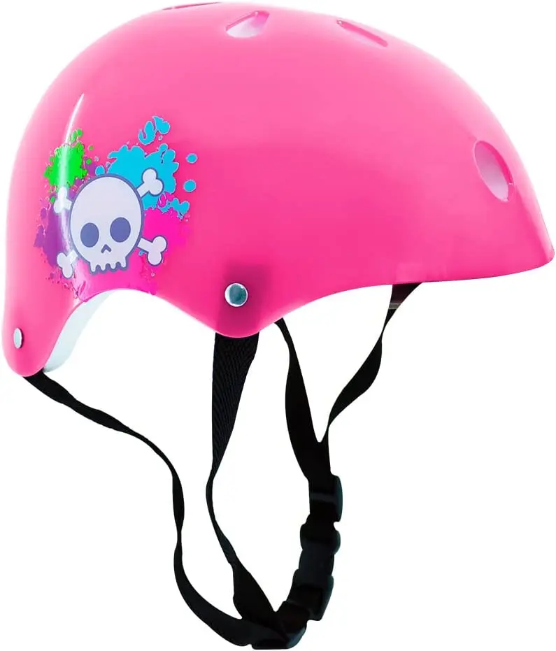 

Kit de Proteção Capacete + Cotoveleira + Joelheira Caveira Pink M 55-59cm,