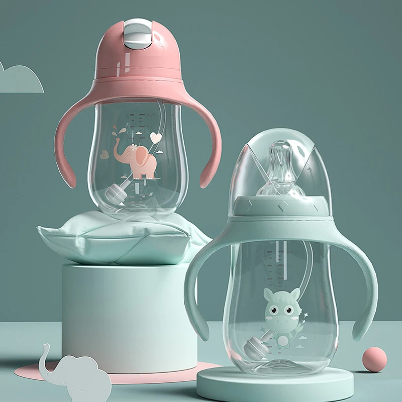 

Baby bottles Drinking Cup Feeding Bottle Wide-Caliber Multifunctional Drinking Milk Drinking Water Dual-use Bottle BPA Free