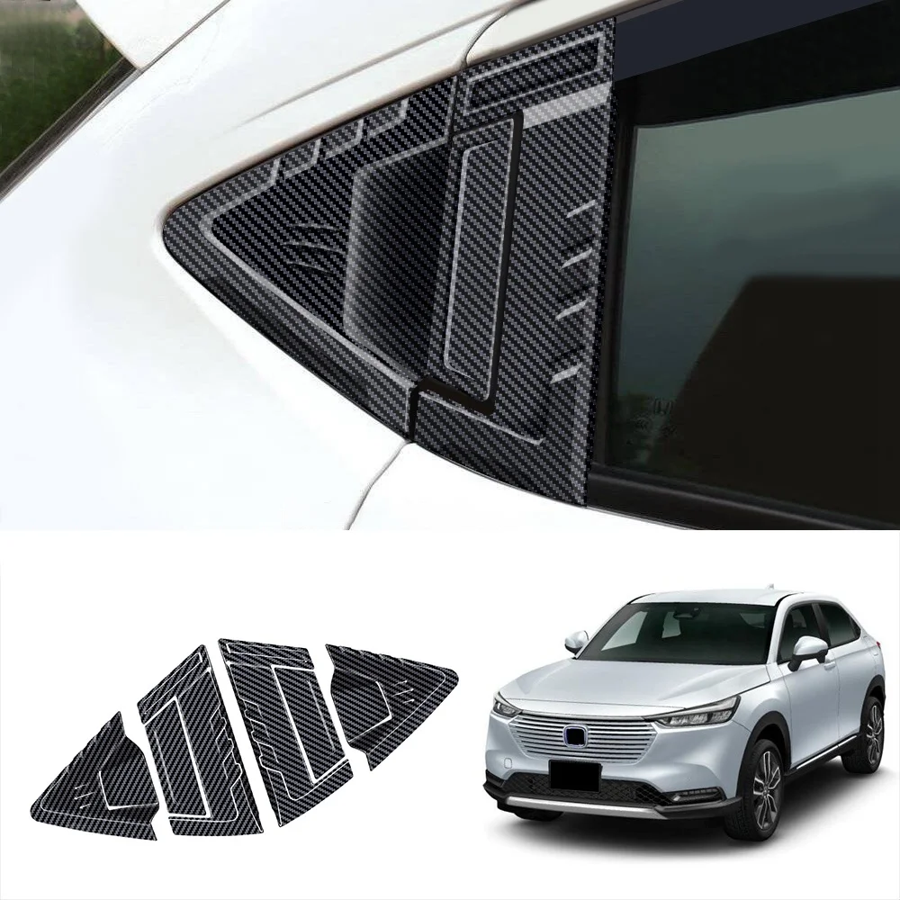 

Автомобильная отделка затвора из углеродного волокна для Honda HRV задний треугольник окна Vezel 2021 2022 обшивка бокового окна