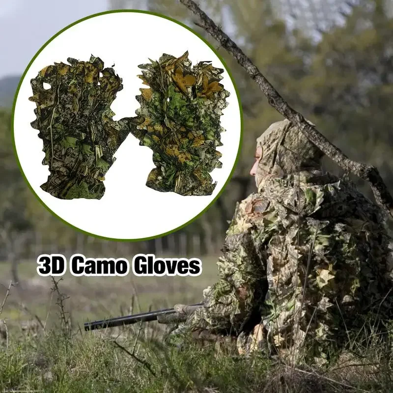 Охотничьи 3D перчатки Ghillie камуфляжный костюм головной убор Bionic Leafy для фотосъемки
