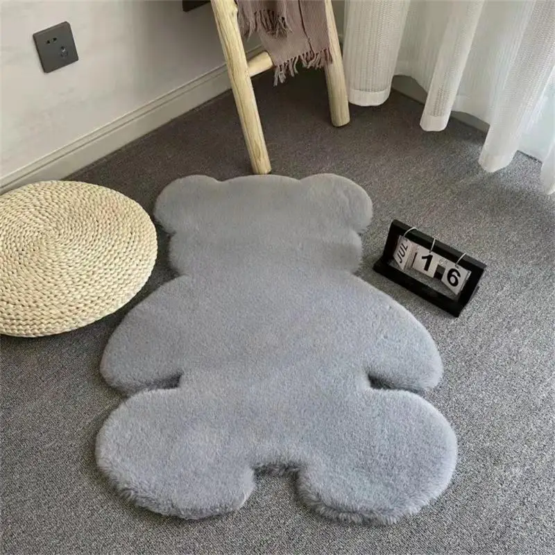

White Brown Decor Rugs Bedroom Children Door Mat Modern Anti-slip Mat Household Living Room Carpet Super Soft Floor Carpets