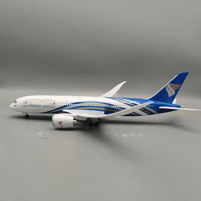 Масштаб 1/130 43 см модель самолета из реактивной смолы Dream Oman B787 (с подсветкой и