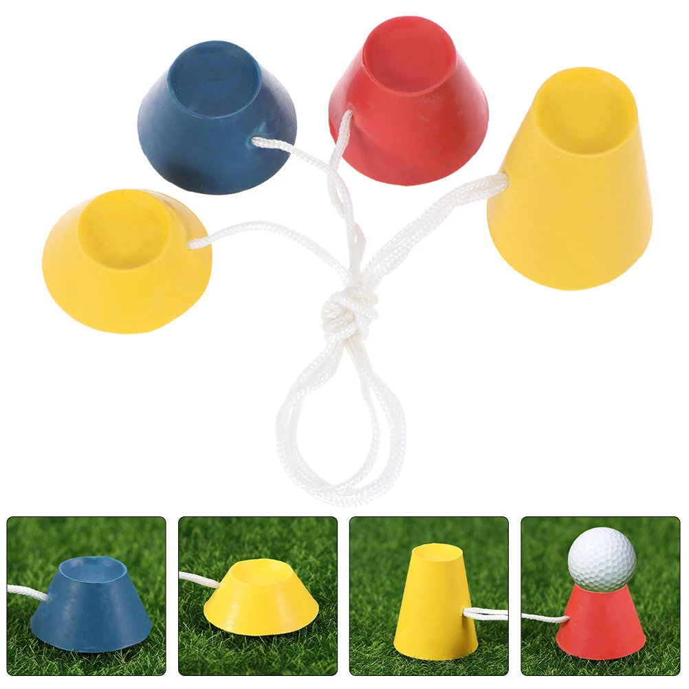

16 Pcs Tool Durable Golfing Balls Tees Rubber Indoor Decorate Creative Shaped Golfs Stands Miss Plastic