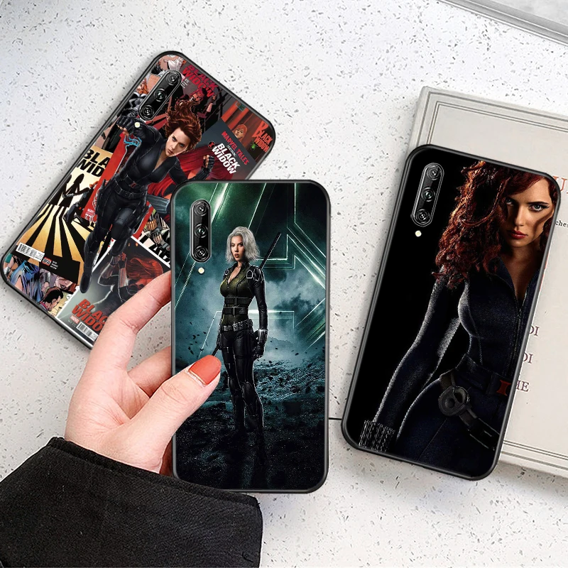 

Avengers Black Widow Phone Case For Huawei P30 P30 Lite P30 Pro Back Soft Liquid Silicon Shell Coque Funda Carcasa Cover Cases