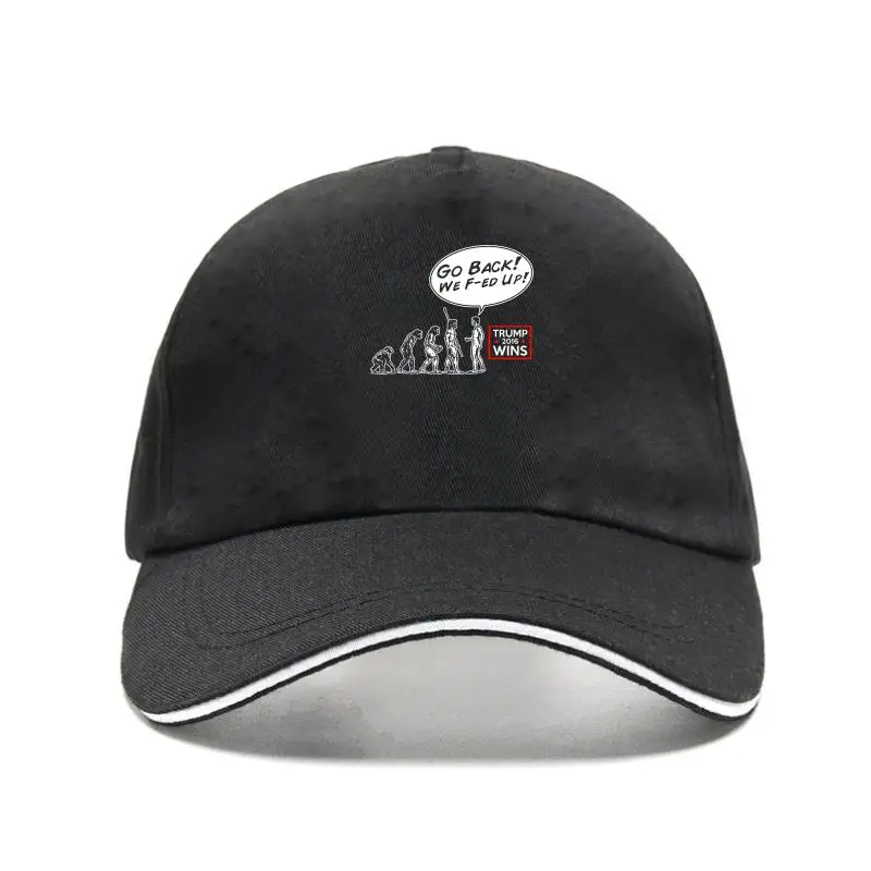 

Hot 2022 Summer Men's Bill Hat Fashion Evolution Go Back We F-ed Up Anti Trump Funny Baseball Cap