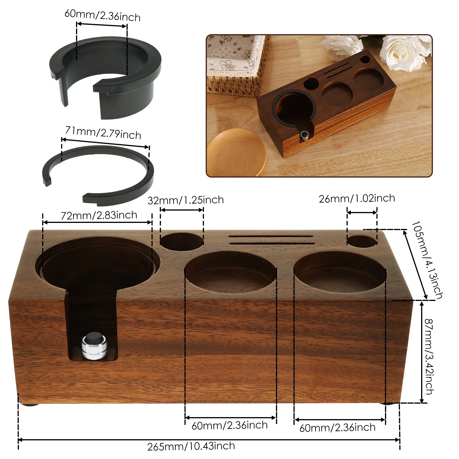 Деревянная Станция Для Тампера Кофе Стойка Эспрессо