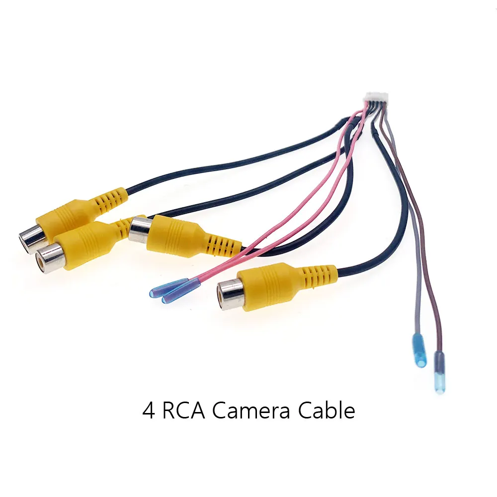 

10 12-контактный автомобильный радиоприемник заднего вида с камерой заднего вида на 360 °, вход RCA, Кабель-адаптер, проводной соединитель для фотооборудования