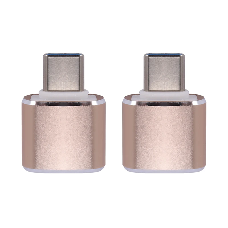 

Переходник с USB C на USB, 2 упаковки, переходник с Type C на USB 3,0, USB адаптер с поддержкой Otg для Galaxy S9/S8/Not 8 Type C (Золотой)