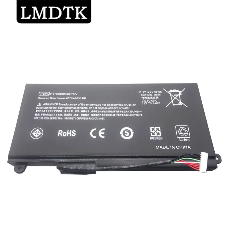 LMDTK Новый аккумулятор для ноутбука VT06XL Hp Envy 17-3000 17T-3000 17-3000EG 17-3001ED 17-3080EZ 17-3002EF HSTNN-IB3F