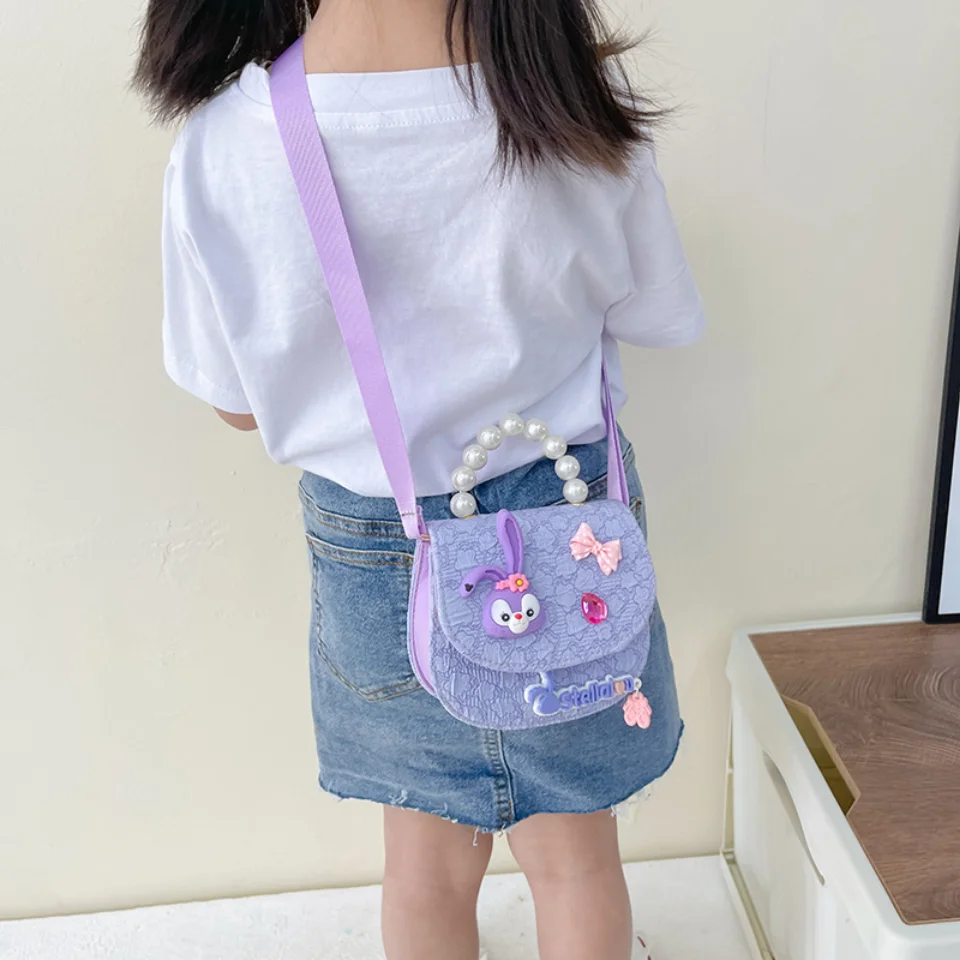 Kids Princess Bag Cartoon Girls Shoulder Bag Cute Small Square Bag Children's Bag Korean Trendy Clutch Bag Party Pearls Handbags