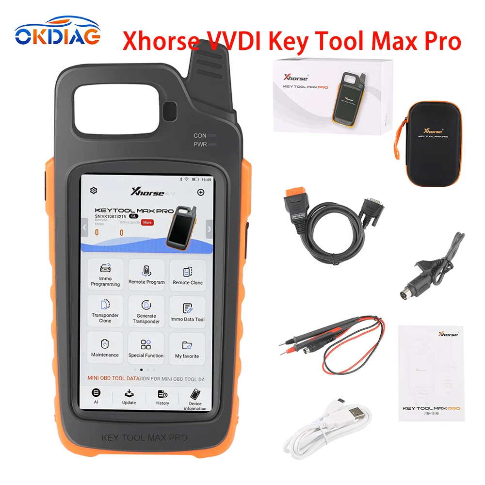 

OKDIAG Xhorse VVDI Key Tool Max Pro With MINI OBD Tool Function Support CAN FD/ Voltage Leakage Current Remote Key Programmer