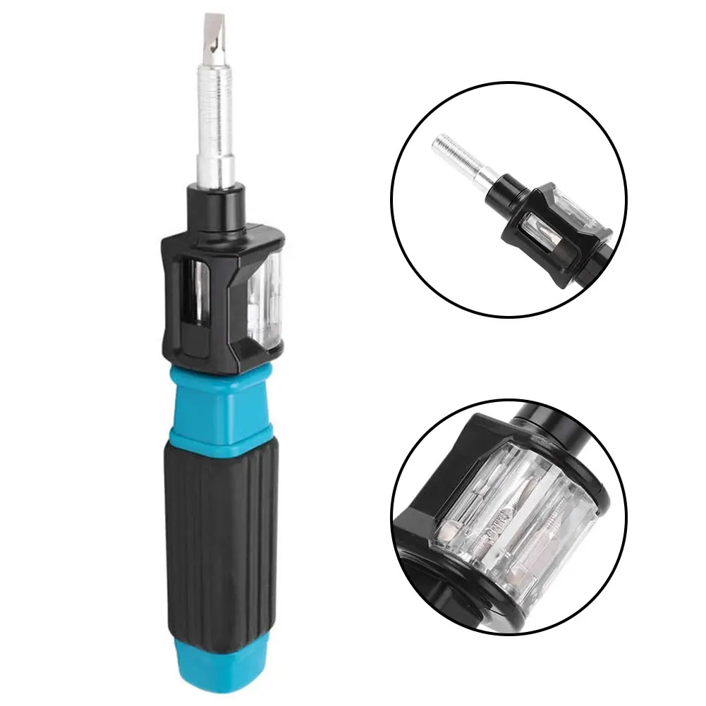 

6-in-1 Multi-bit Ratchet Screwdriver SL3 SL4 SL6 PH1 PH2 PH3 Head Steel 8155B Driver Hand Tools Repairing Maintenance Tools