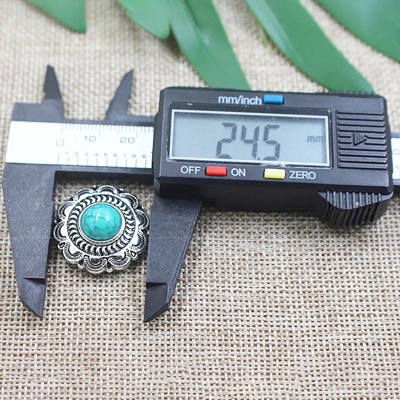 5 комплектов 24 - мм моллюсков DIY кожевенный процесс кнопка декоративный бирюза