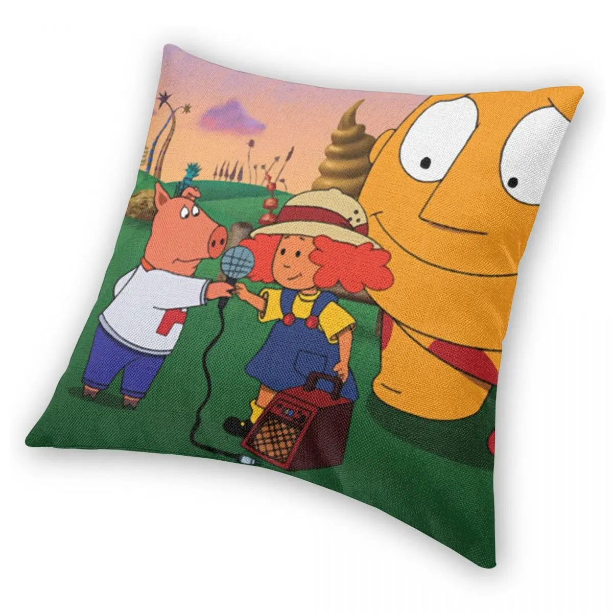 Плюшевая декоративная наволочка для постельного белья на молнии