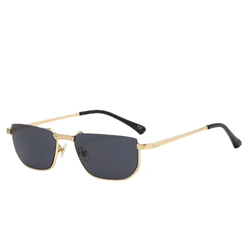 

Новинка 2022, модные солнцезащитные очки в металлической полуоправе