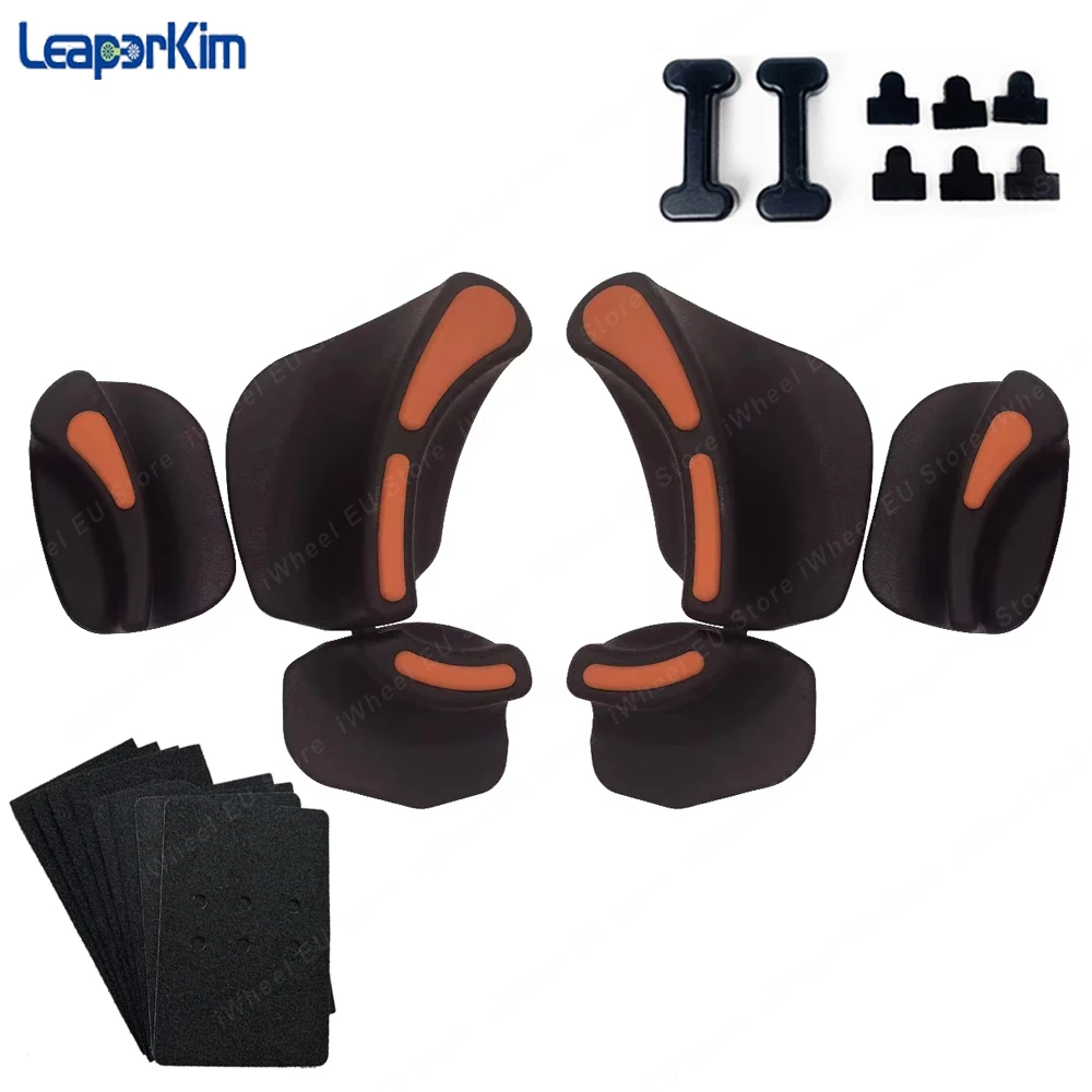 Фото Официальные накладки LeaperKim Lynx Power Pads черно-оранжевые, накладки LeaperKim Patton для ног, для LeaperKim Lynx Patton EUC №4