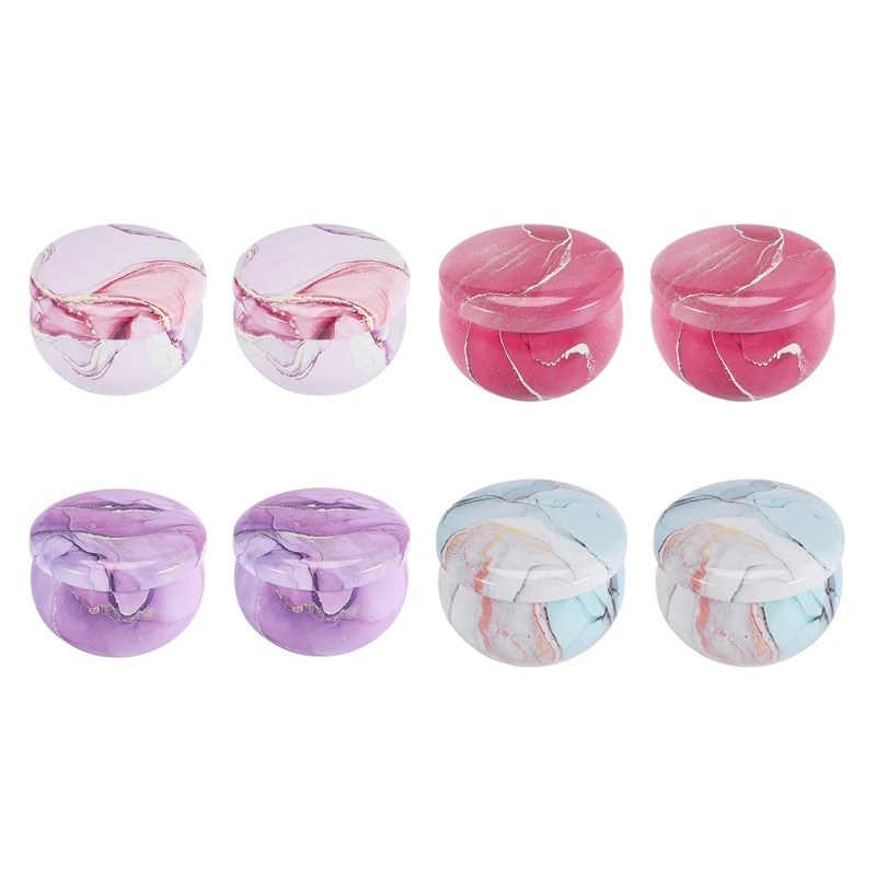 

8Pcs Candle Tins For Candle Making Kit Empty Metal Candle Tin With Lids Storage Tins Reusable For Tea Candy Spices Gifts