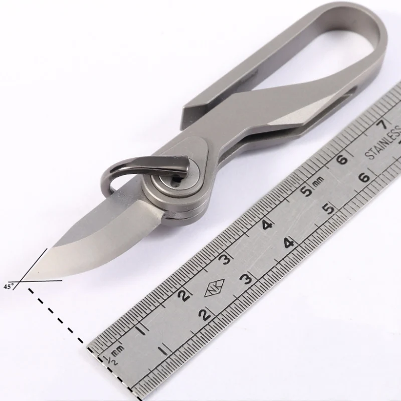 

Новый мини-нож из титанового сплава для повседневного использования, оборудование для кемпинга, мини-нож для распаковки, брелок, подвесной ...