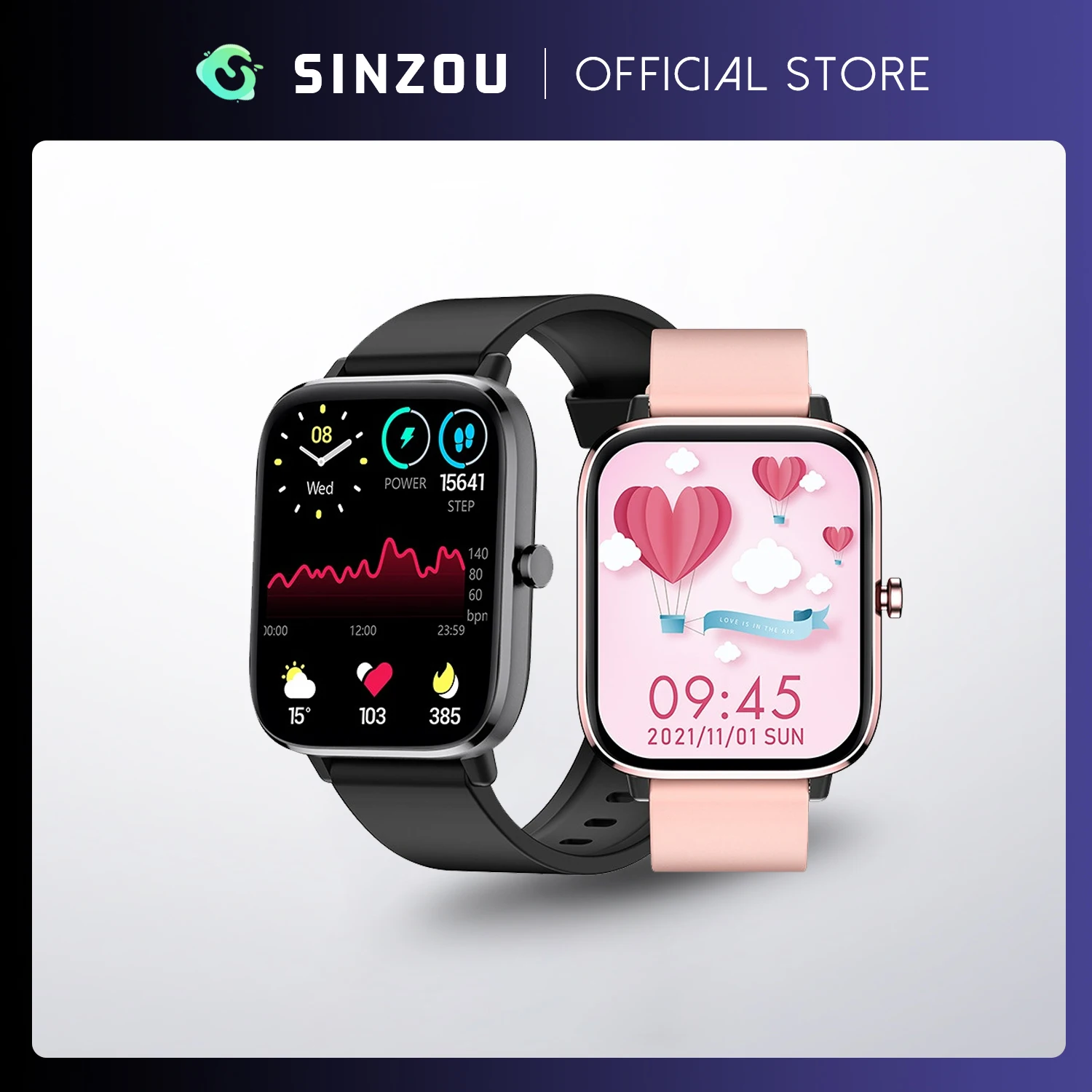 

SINZOU T45S 2022 New Dial Smartwatch Watch For Women Smart Watch Men Free Shipping Heart Rate Blood Oxygen Monitor