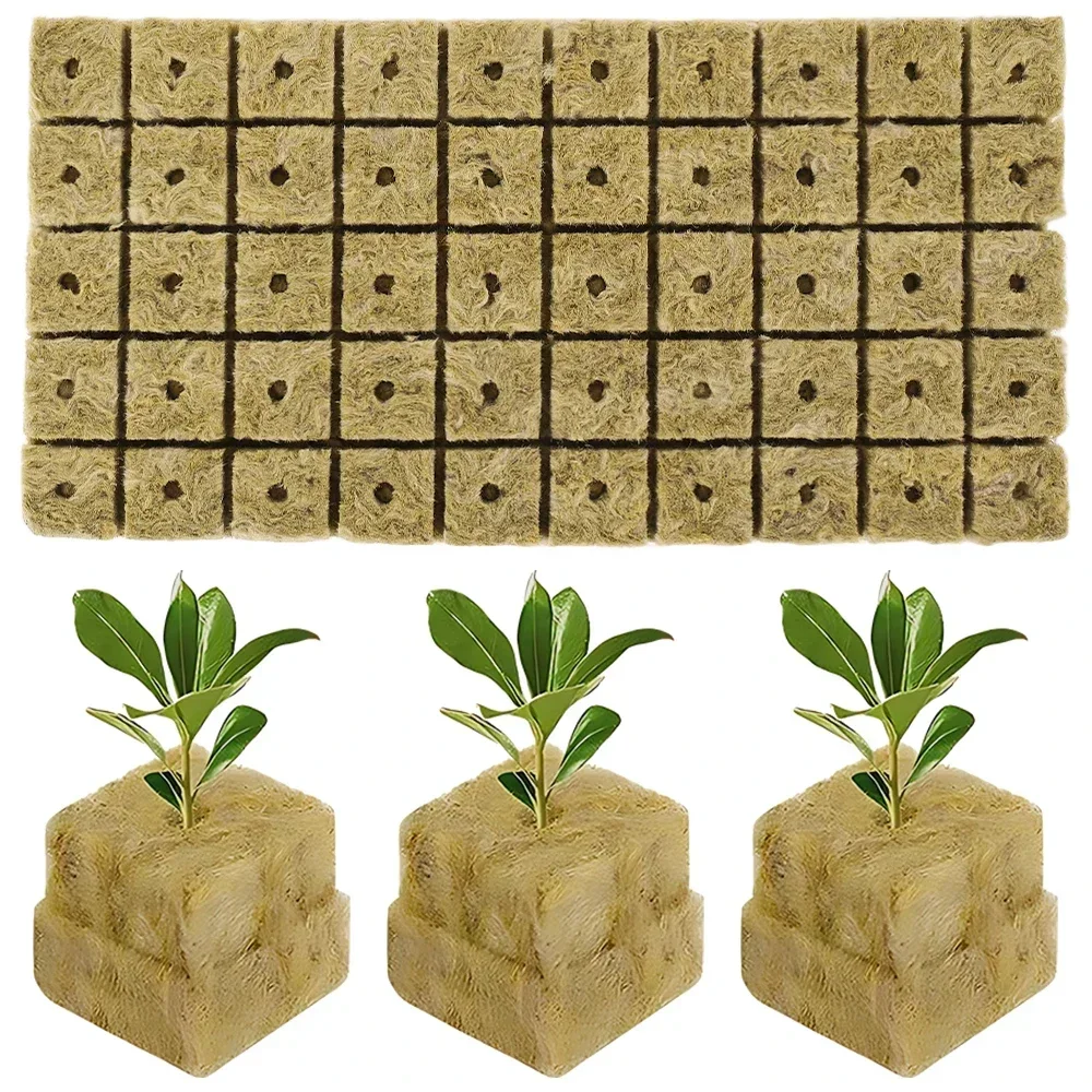 Фото Гидропонные кубики для выращивания растений Stonewool, кубик для выращивания растений, бесмасляная подложка, семенная посадка, штепсельная пробка, блок для рассады, садовые инструменты №2