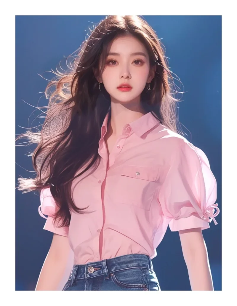 Шифоновая женская рубашка с короткими рукавами новая летняя модная однотонная