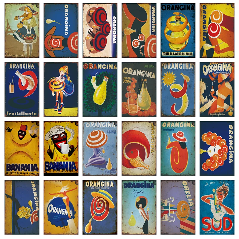 

[ WellCraft ]Metal Poster Tin sign Vintage Cartoon Wall Plaque Custom Decor WX-61-1