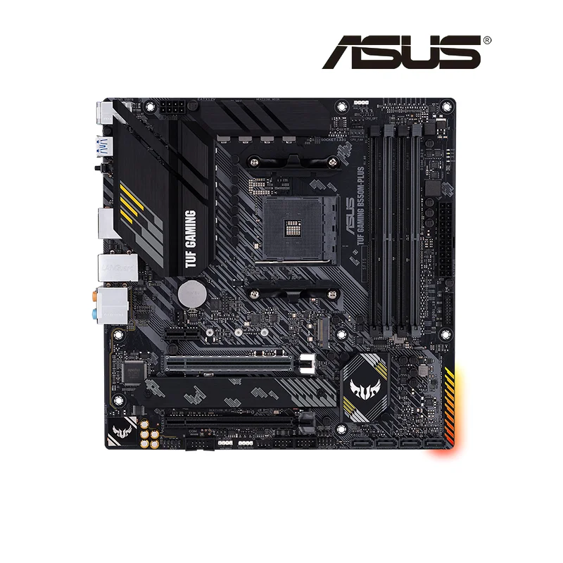ASUS TUF GAMING B550M PLUS Micro-ATX AMD B550 DDR4 4800(OC) MHz 128G M.2 SATA 6 Φ USB 3 2 процессор для настольного ПК с