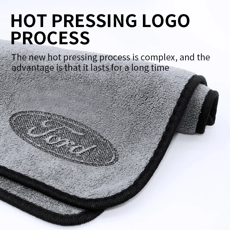 

1Pcs Car Wash Towel Suede Fleece Cleaning Rag Cloth For Ford focus Fiesta EcoSport ESCORT ranger fusion mondeo Mustang transit