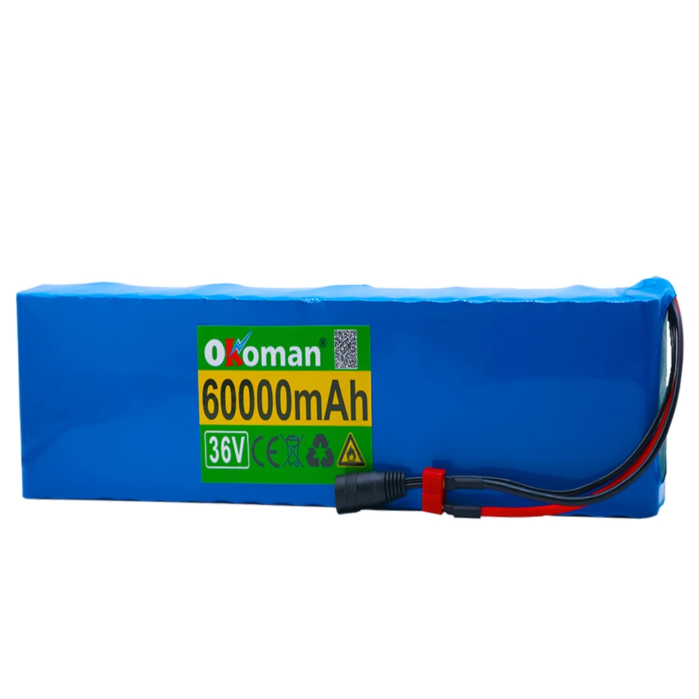 Аккумулятор 36 В 10S4P 60Ah аккумулятор высокой мощности 500 Вт 42 в 60000 мАч для