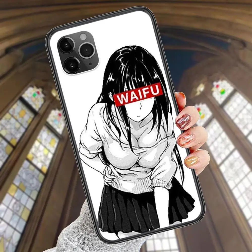 Недорогой Черный Водонепроницаемый роскошный чехол Waifu аниме для Xiaomi Redmi K20 K30 K30i