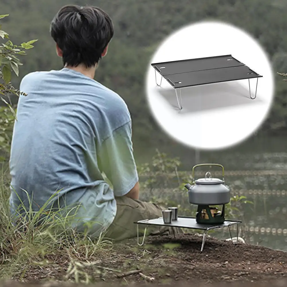 

Foldable Camping Table Portable Aluminum Mini Splicing Desk Picnic V5g7 Camping Accesso Multifunction Outdoor Tableware Bar Z7c3