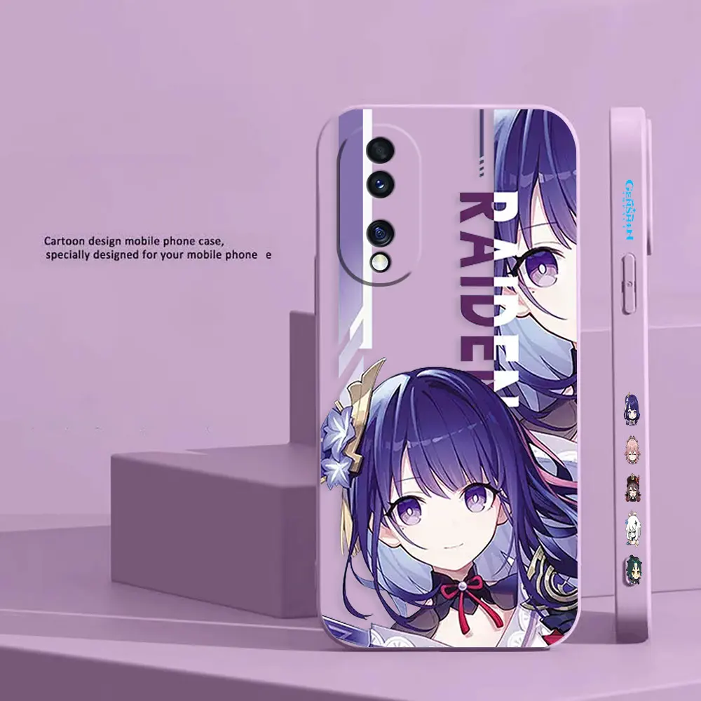 Hot Game Genshin Impact Liyue Phone Case For Honor 8X 9 10 20 30 30S 50 50 60 70 80 GT SE 5G PRO PLUS Colour Liquid Case Shell