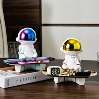 creative home decor accessories astronaut tray modern living room candy key storage tray room desktop spaceman figurine gift