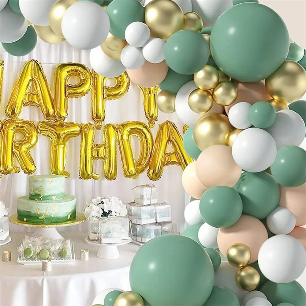 

Multi Style Avocado Green Balloons Garland Arch Kit Retro Green Chorme Gold Latex Globos Birthday Christmas Wedding Party Decors
