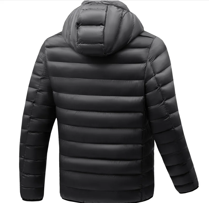 Heating clothing men's autumn and winter plus velvet thickened rechargeable smart electric heating cotton coat