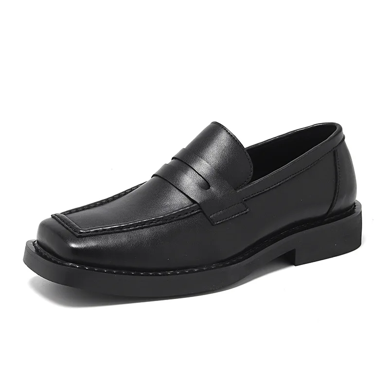 

Retro Men Loafers Leather Shoes Business Elegant Wedding Party Casual Mens Formal Dress Shoes