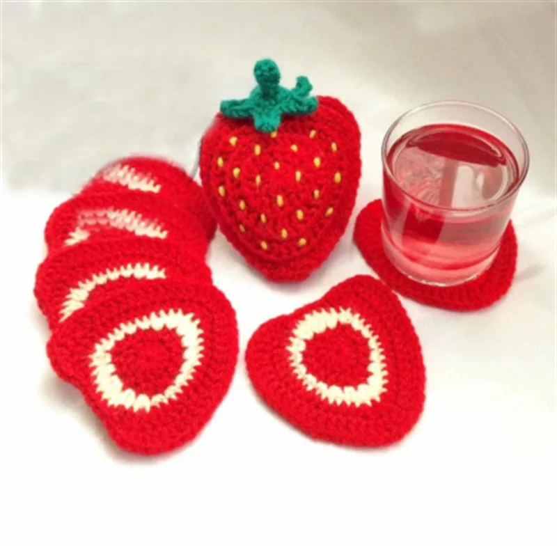 Милые подставки с фруктами вязаные крючком изоляционные коврики ручной работы