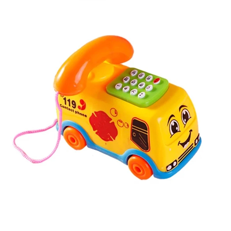 1pcs Baby Toys Music Cartoon Bus Phone Educational Developmental Kids Toy Gift Children Early Learning Exercise Baby Kids Game images - 6