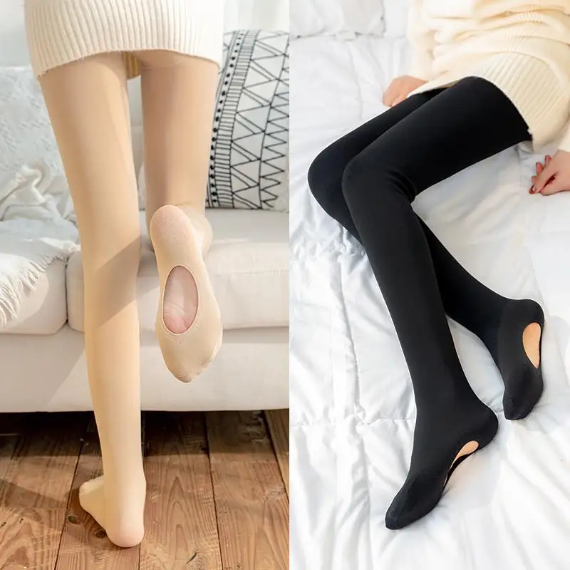 Ленивые чулки легкие женские осенние и зимние тонкие бархатные леггинсы