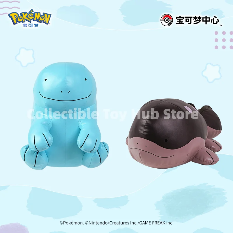 Фото Оригинальный мерч серии Wooper из Pokemon Center, плюшевый брелок-значок Paldean Wooper Quagsire, сумка-кроссбоди, коллекционная кукла из ПУ, подарок. №2